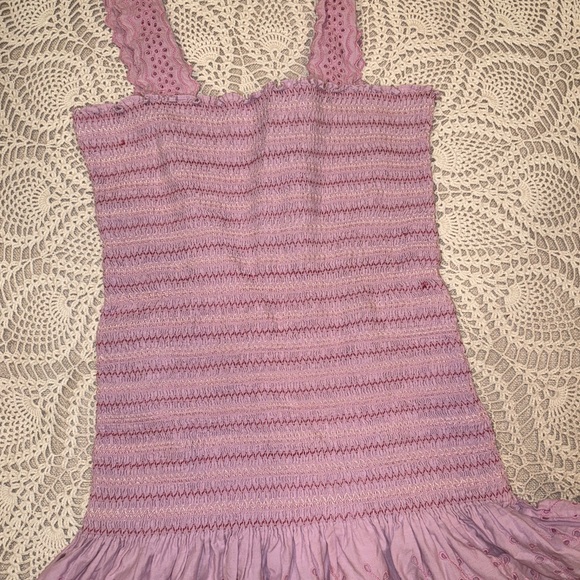 Pink Smocked LoveShackFancy Dress - Picture 1 of 3